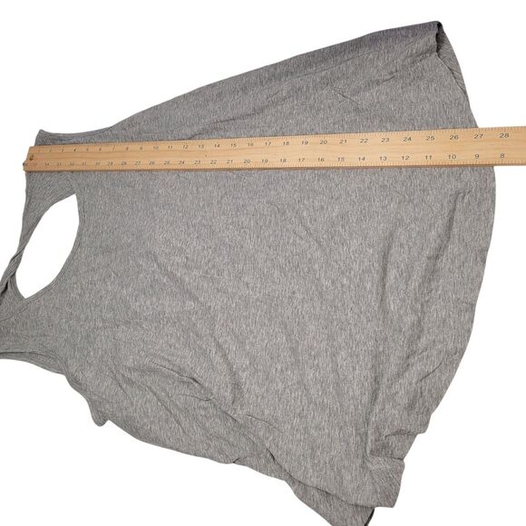 Core 10  Women Soft Cotton Open Back Tank Top Twisthole Back Gray Size 2X - Picture 10 of 10